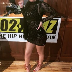 SEQUIN SEE THROUGH DRESS